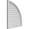 Ekena Millwork Quarter Round Top Right Surface Mount PVC Gable Vent w/ 2"W x 2"P Brickmould Sill Frame, 30"W x 36"H GVPQR30X3603SN - alternate 2